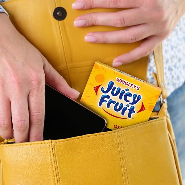 JUICY FRUIT GUM ORIGINAL BUBBLE CHEWING GUM, 15 PIECES (10 PACK)