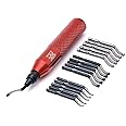 AFA Tooling - Deburring Tool Kit with 16 HSS Blades (5 BS1010, 5 BK3010, 5BS1018) for Multi Use Application | Edge Burr Remov
