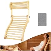 GMSXCC Sauna Backrest Infrared Accessories - 2-in-1 Adjustable Removable Bamboo Sauna Back Rest Pillow for Any Barrel or Infrared Sauna
