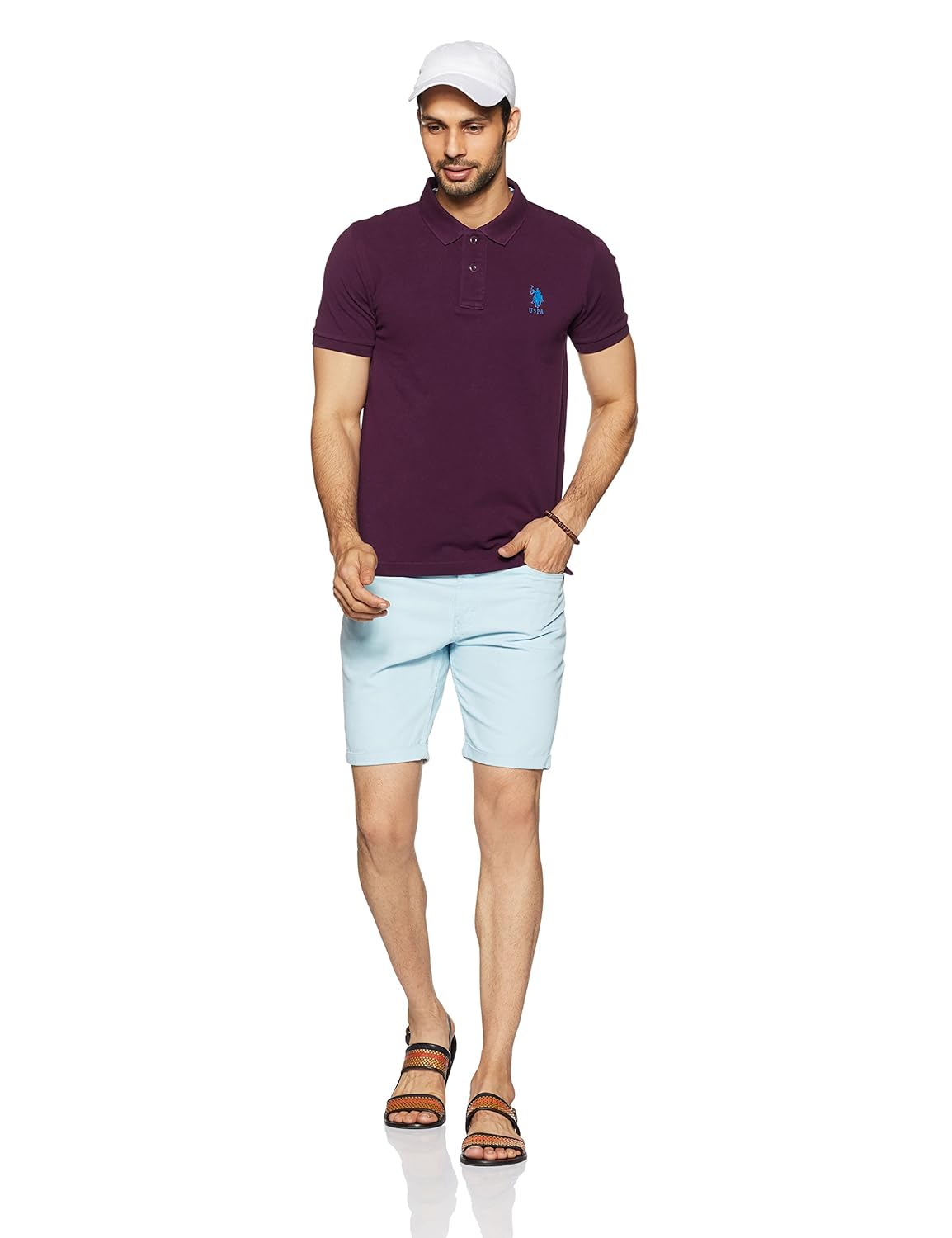 us polo association men's solid regular fit polo