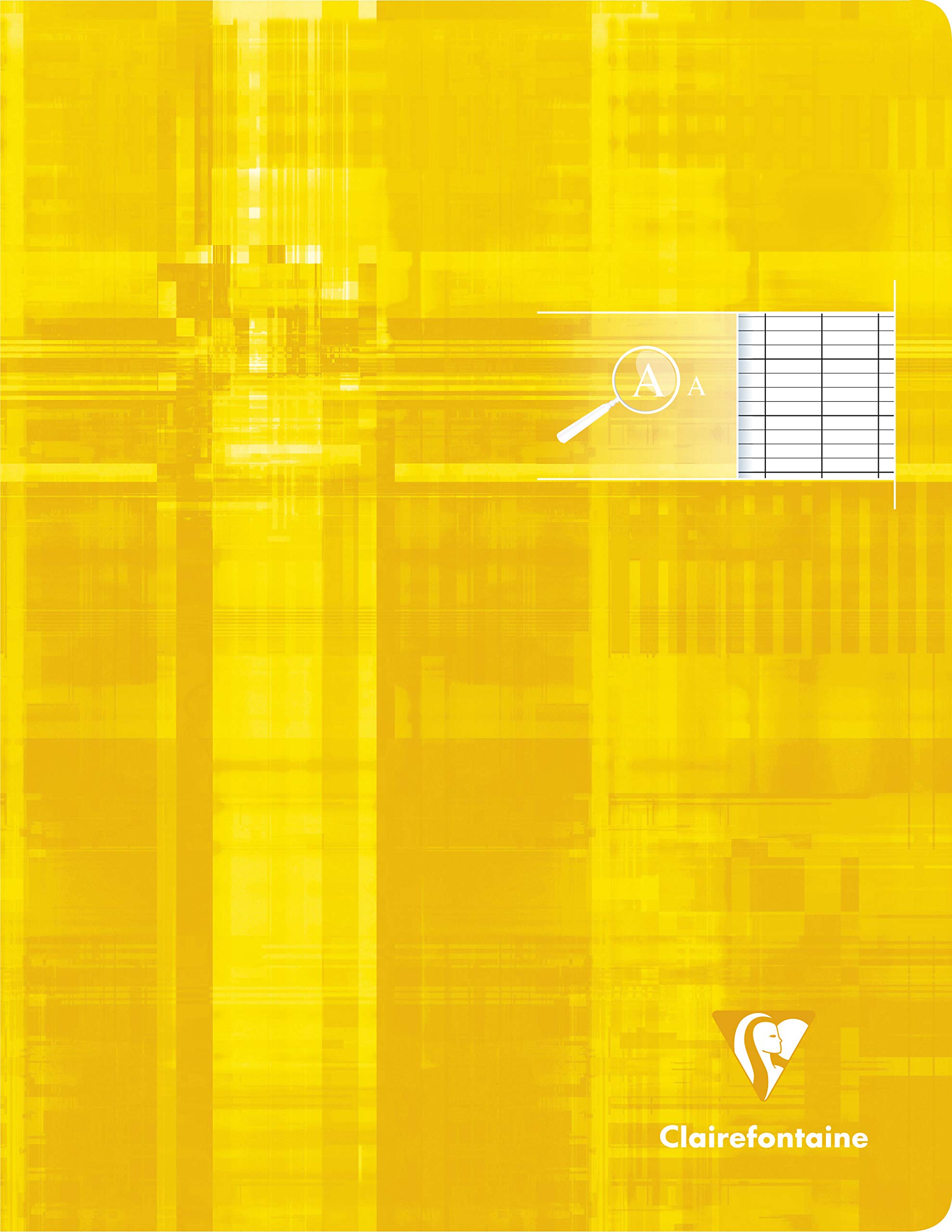 Clairefontaine 63796C Set of 10 Stapled Notebooks for the Visually Impaired 17x22 - 96 Pages Black Squares 2.5mm - White Paper 90g - Card Cover Random Colours