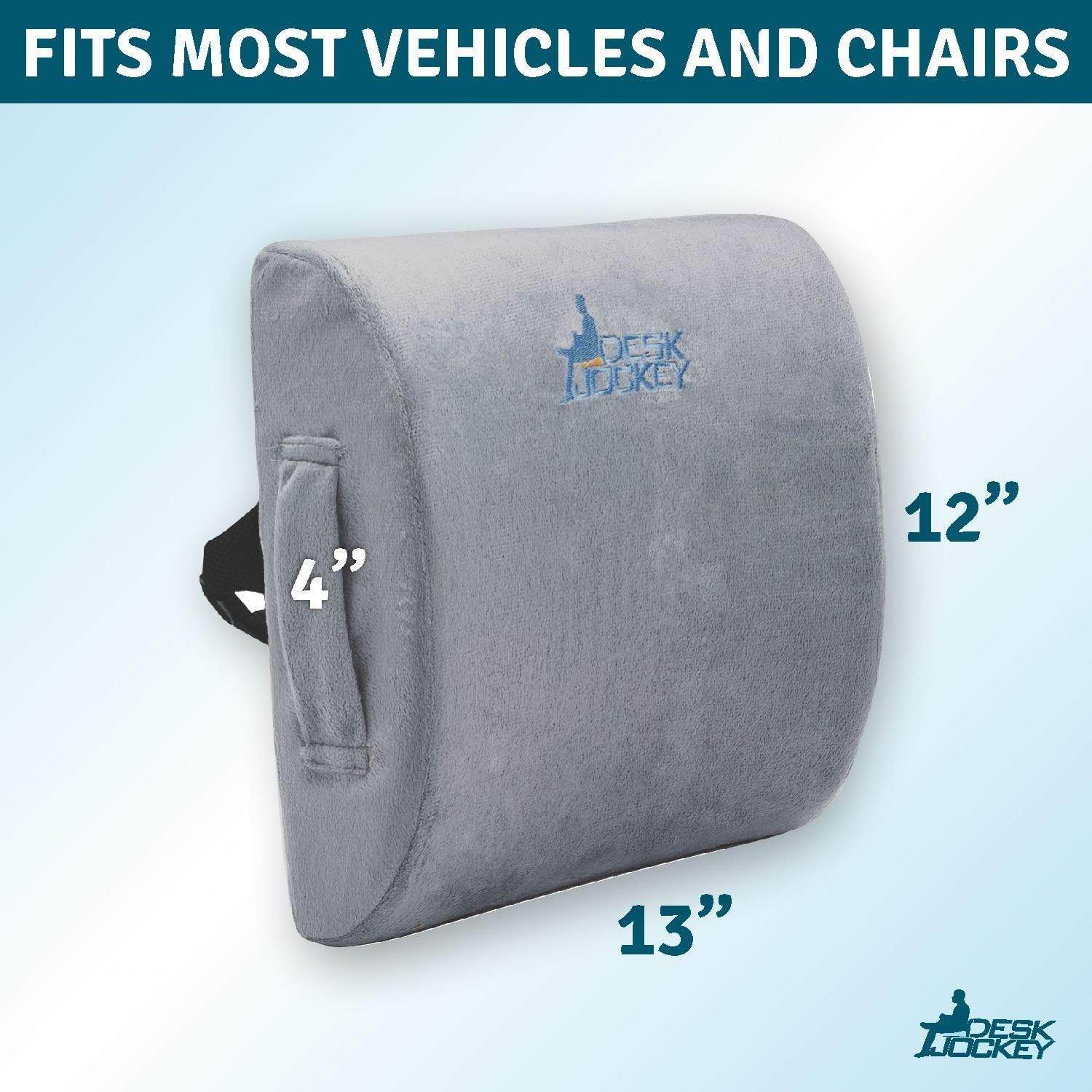 Lumbar Pillow Support Cushion - Clinical Grade Memory Foam Orthopedic for Car Driving & Office Chairs: Home & Kitchen