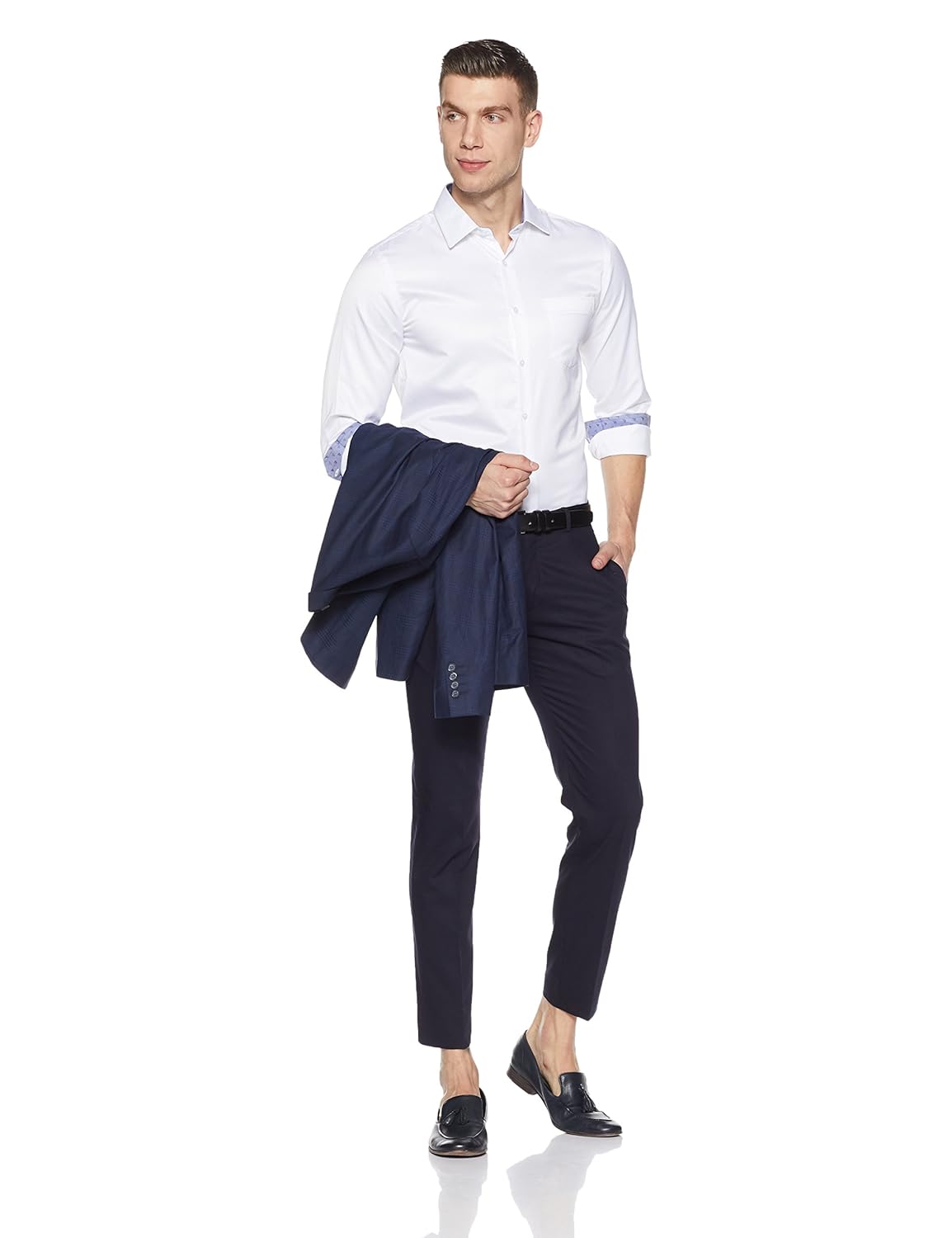 diverse men's printed slim fit formal shirt