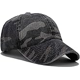 Nanwansu Unisex Military Army Hat Men Women Baseball Cap Flat Top Cap Adjustable Camo Cadet Cap