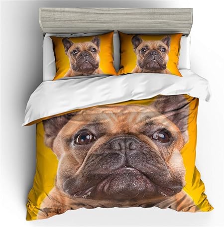 Stillshine Parure De Lit Enfants Fille Husky Bouledogue