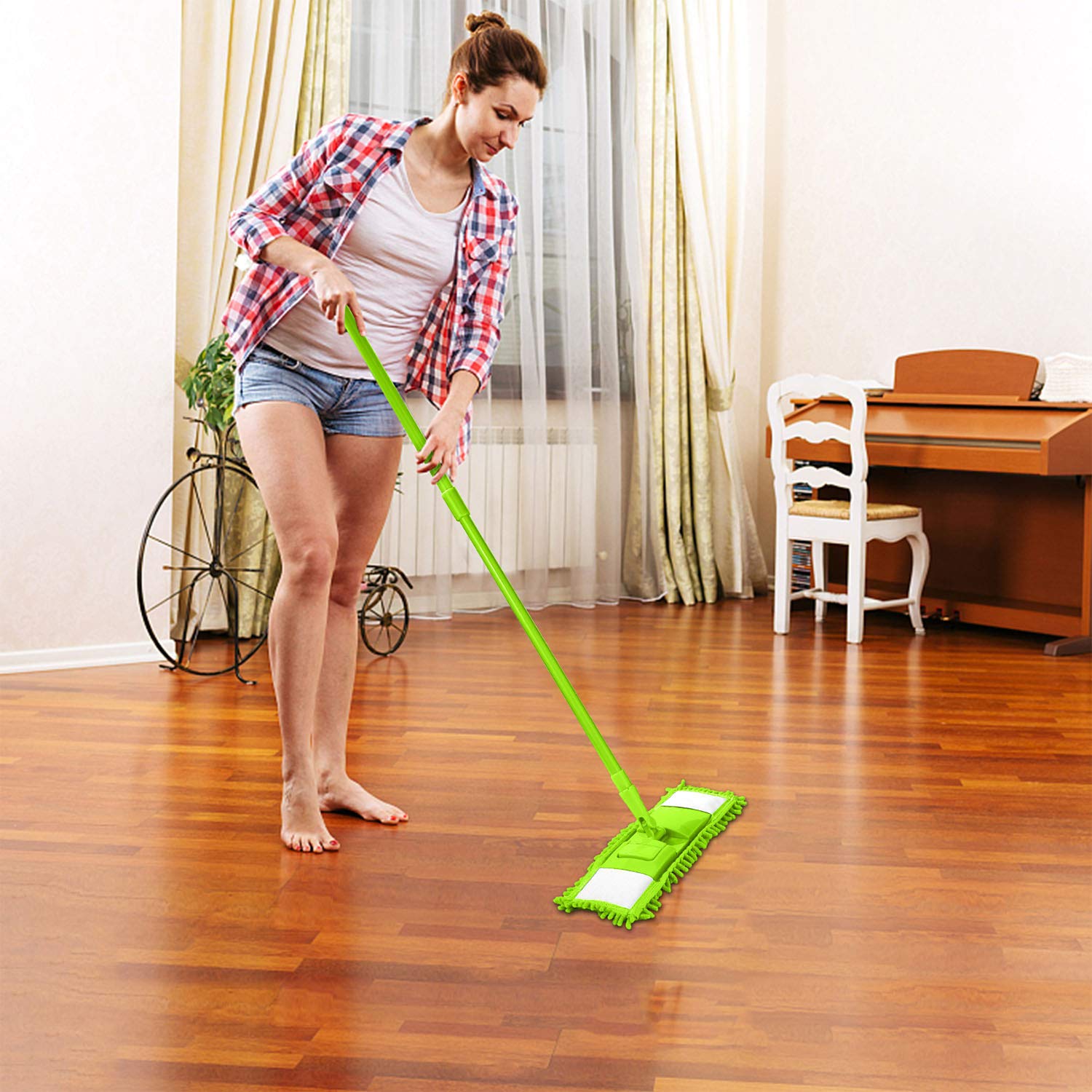 Home Garden 360 Washable Microfiber Mop Hardwood Floor Dust