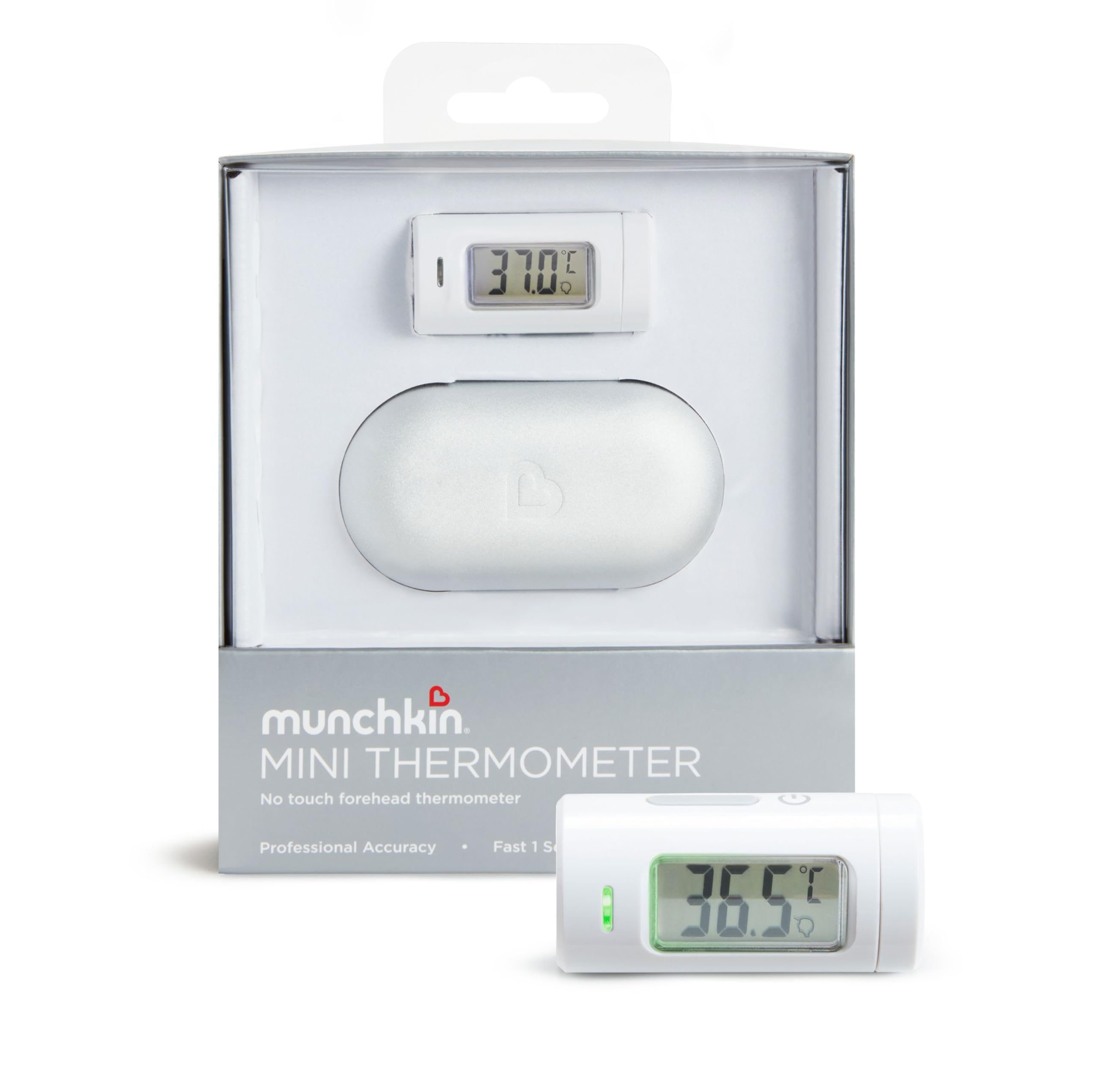 Munchkin Infrared Thermometer | Non-Contact Touchless for Baby Single Button LCD Display | Compact & Travel Friendly | Kids & Children Body Temperature with Fever Alert Baby Essentials