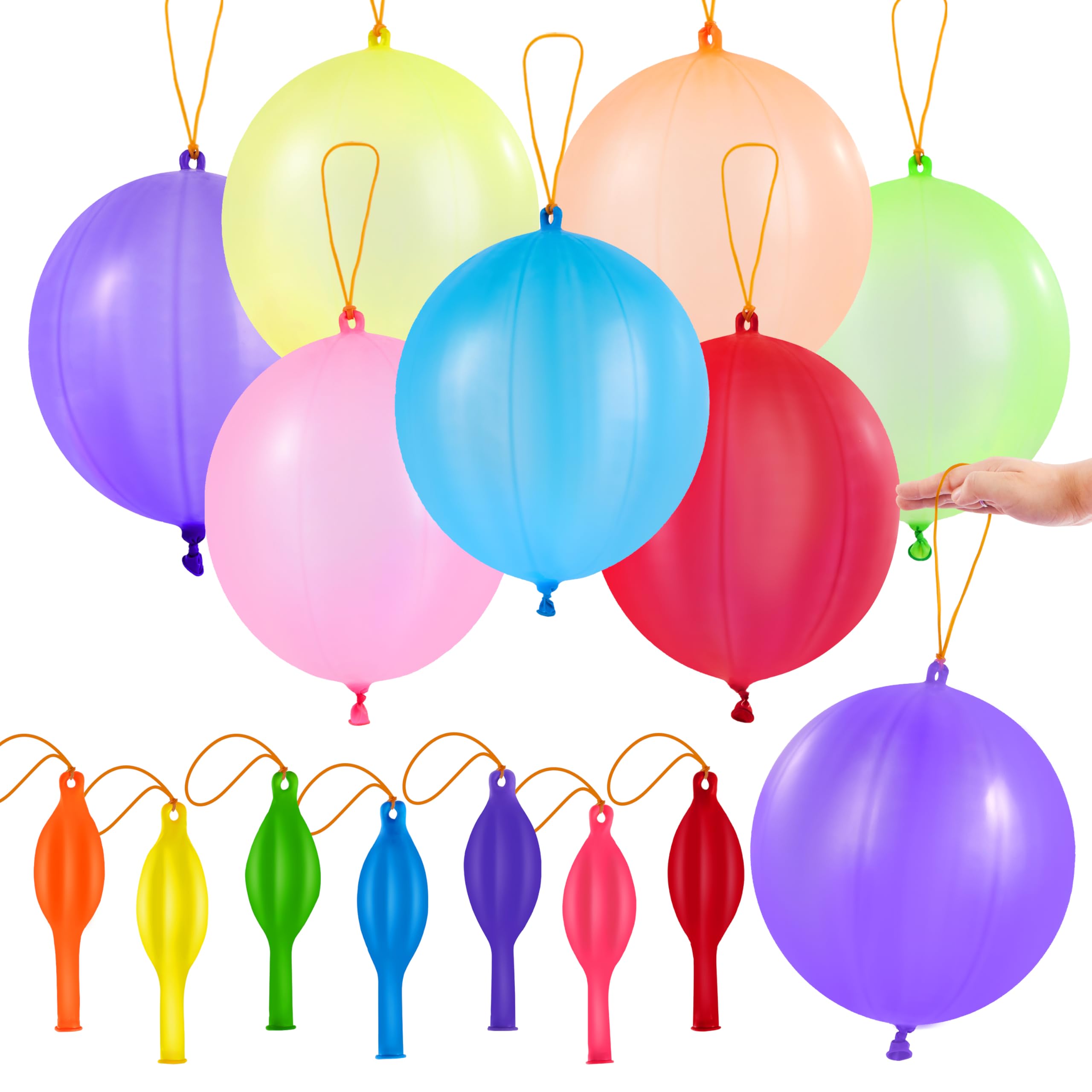 Photo 1 of JOYIN 36 Pcs Punch Balloons, Easter Egg Fillers, Heavy Duty Party Favors for Kids, Punching Balloons with Rubber Band Handle for Birthday, Goodie Bags Stuffers