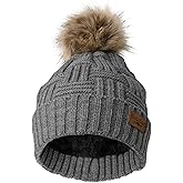 Britt's Knits Women's Plush-Lined Knit Hat with Pom