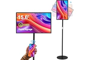 GENERIC AYSTekMann 15.6'' Interactive LCD Digital Signage Display Advertising Kiosk with wireless screen mirroring,5G WiFi 4+64GB With Auto Play All in One Android with Adjustable Metal Floor Stand