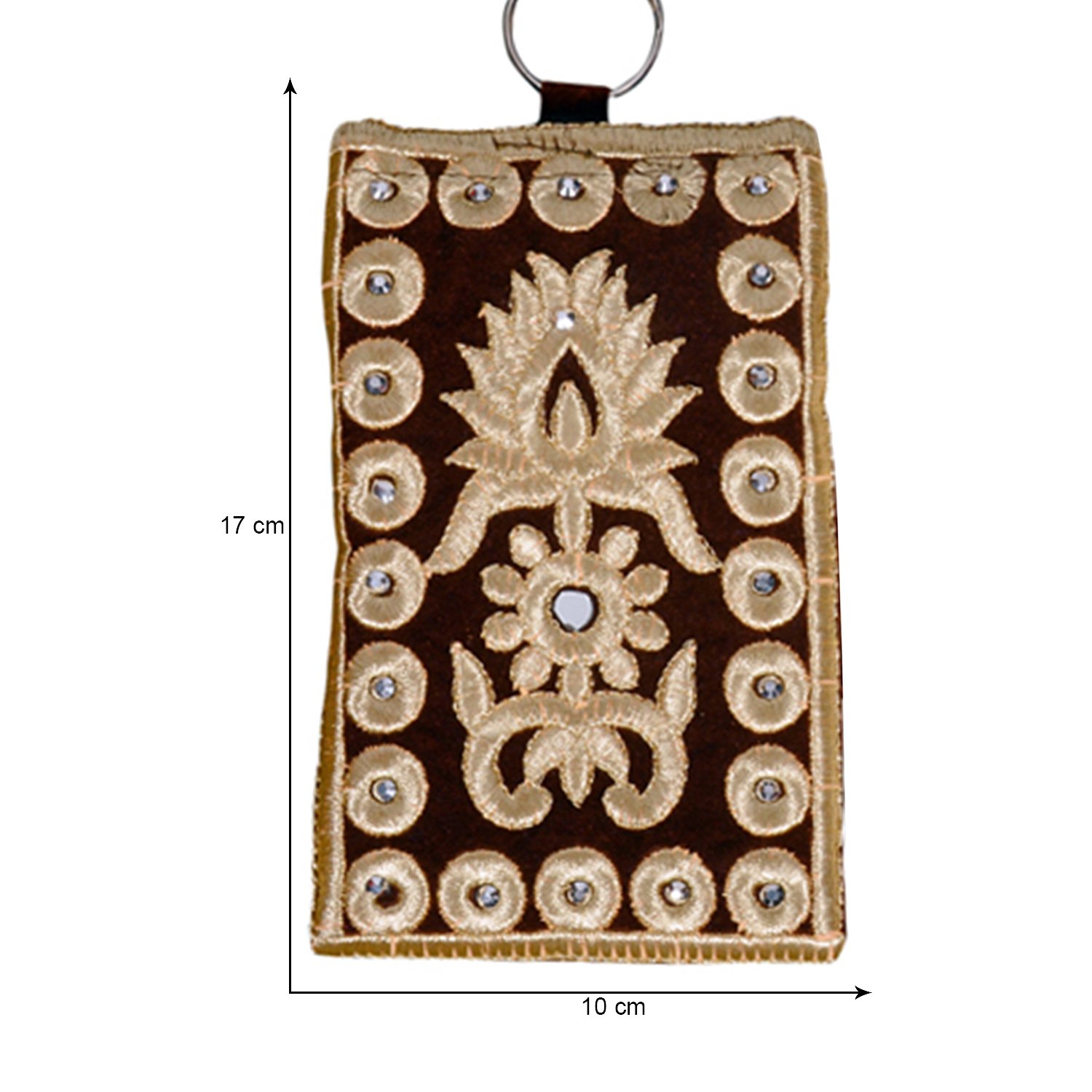 craft trade designer embroided mobile-phone pouch cover set of 2