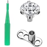AccGin Disposable Biopsy Punch Sterile Biopsy Dermal Punch for Piercing, Stainless Steel Skin Piercing Tool with Protective Handle 1pc