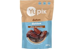 Yupik Pitted Deglet Nour Dattes, 285 g, Kosher, Gluten-Free, Naturally Sweet Dried Fruits, No Pits, No Sugar Added, No Sulphi