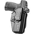 CZ P-10C Holster, OWB Paddle Holster for CZ P10C and CZ P10C Airsoft. Outside Waistband Carry Polymer Holster. Index Finger Release System?Optic Ready - Right Handed. Black