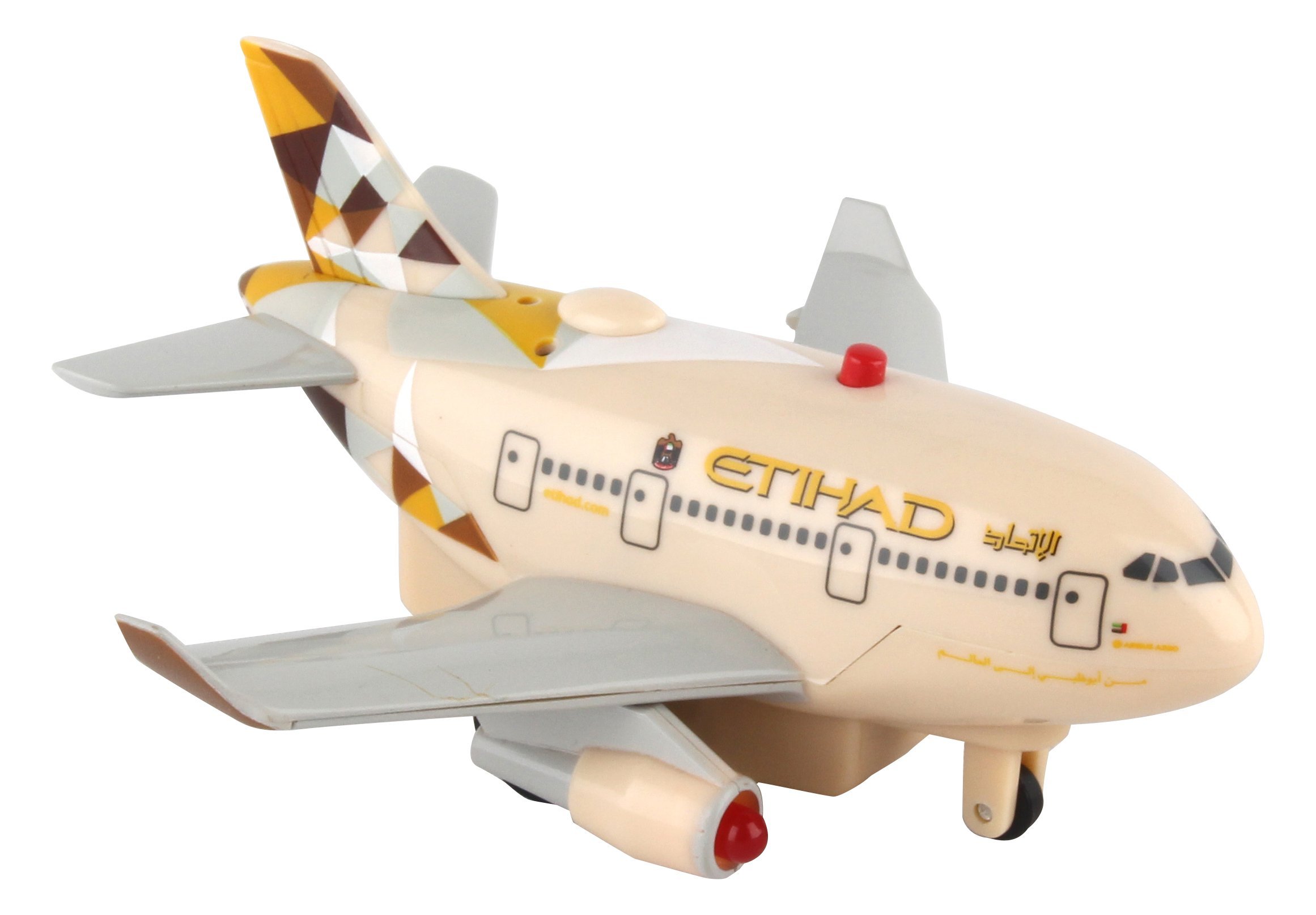 DaronWorldwide Trading Etihad Airways Pullback Plane With Lights & Sound