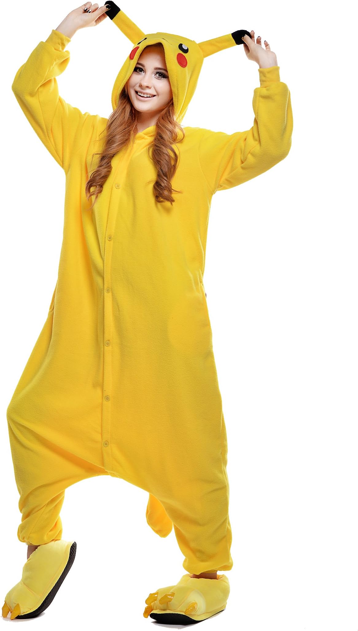 Halloween Adult Pajamas Sleepwear Animal Cosplay Costume (S, Pikachu)