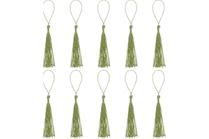 MECCANIXITY 100pcs Tassels, 13cm (5 Inch) Nylon Bookmark Tassels with Tight Knot for Indoor Decoration, Graduation, Bookmark,