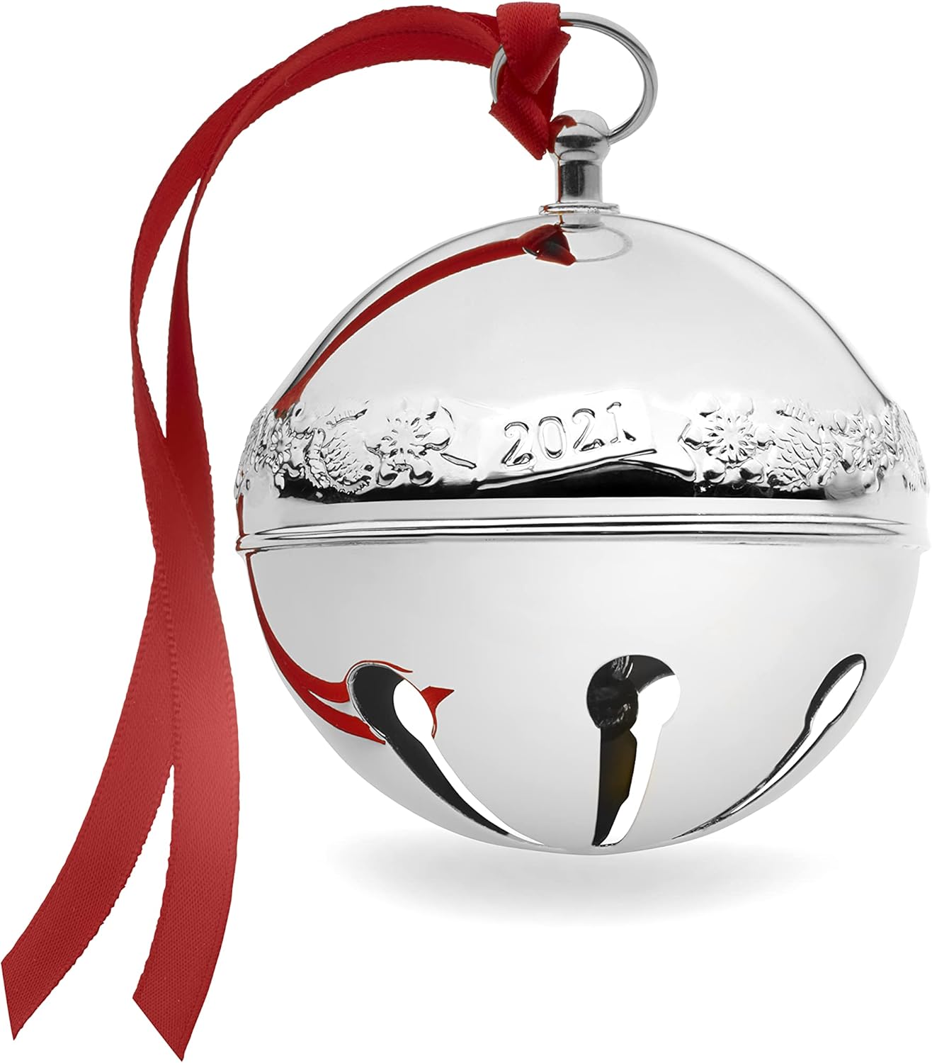 Ornaments - Wallace 51st Edition 2021 Silver Plated Sleigh Bell Ornament, Silver for Christmas