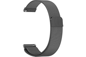 Mugust Stainless Steel Metal Watch Band for Men Women, Quick Release Watch Strap Adjustable Metal Mesh Solo Loop Bracelet Replacement Wristband 20mm 22mm