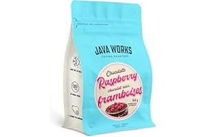Java Works Coffee - Chocolate Raspberry Flavoured Coffee | 340 grams (12 ounces) | Medium Roast | Whole Bean