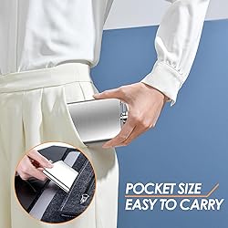 2-Pack 8 Oz Hip Flasks for Liquor, Hianjoo