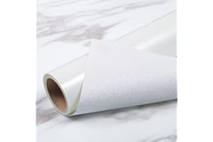 TransWonder Rainbow White Glitter HTV Glitter Heat Transfer Vinyl 12 x 5ft. Glitter Heat Vinyl Iron on Vinyl for Cricut T Shirts (Rainbow White)