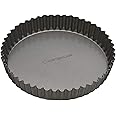 KitchenCraft MasterClass Non-Stick Fluted Flan Tin/Quiche Pan with Loose Base, 20 cm (8")
