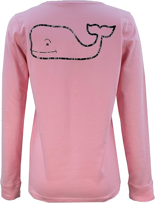 Vineyard Vines de la Mujer Manga Larga Ballena Gráfico Pocket tee