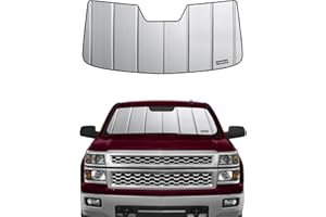 Pigenius Windshield Sun Shade for 2014-2018 Silverado/Sierra 1500,2015-2019 Silverado/Sierra 2500 & 3500 HD,2019 Sierra 1500 LD,2019 Silverado 1500 LD,NO Lane Departure Warning - Safeguard