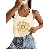 Cowgirl Tank Tops for Women Cute Western Graphic Crop Top Sexy Sleeveless Cow Skull Top Country Concert Tee Shirt