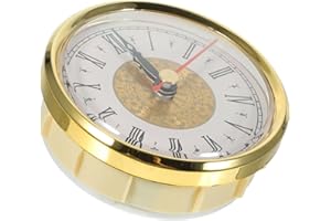 Cabilock Vintage Roman Numeral Clock Insert Mechanism for DIY Projects Retro Design with Lens Construction Easy to Install for Home Decor