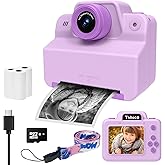 Instant Print Camera for Kids, Toddler Kids Camera Instant Print for 3 4 5 6 7 8 9 10 Years Old Girl Christmas Birthday Gifts, Portable Kid Children Digital Travel Camera Toys for Girls Age 3-12