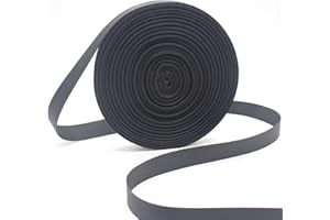 ZHFMLY ZHFMILY 1 inch Black Nylon Webbing Straps for Sewing 50 Yards 25mm Heavy Canvas Webbing Strap with Buckles for Bags-Lawn Chair Replacement-Hammock-Pet-Crafts & Projects Supplies
