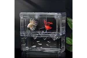 EKMOIS Aquarium Fish Breeder Box Hatchery Incubator,Multi-Functional Acrylic Breeder Isolation Box Hatching Incubator Box for Fish Fry Shrimp Little Turtle Betta Fish
