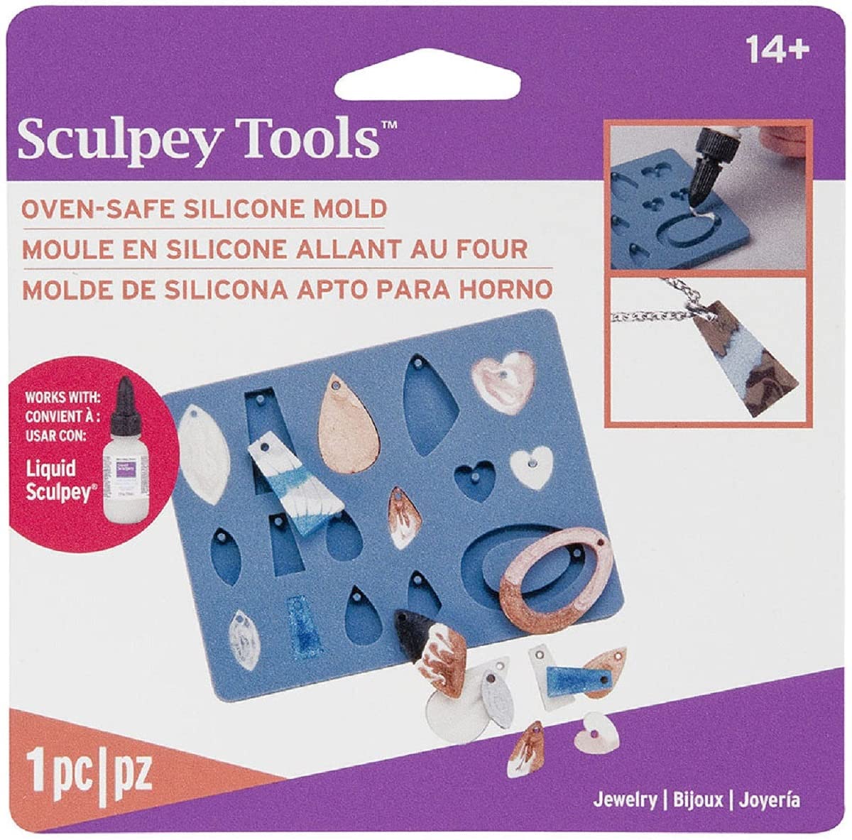 Polyform Liquid Sculpey Silicone Bakeable Mold W/Squeegee-Jewerly,OSFA,APM-54