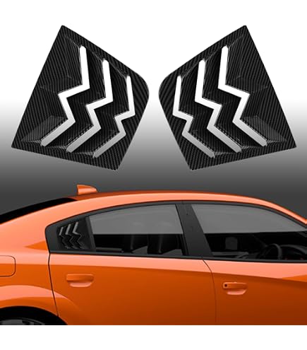Side Window Louvers Decals For 2018-2020 Buick Regal | Black Carbon Fiber Style, 3M Adhesive, Exterior Accessories