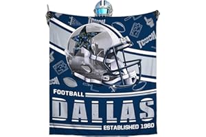 GENERIC Football Style Football Throw Blanket Gift for Team Fans Soft Fleece Flannel Blanket 50"x60"