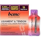 BeMe Tendon and Ligament Supplements - 5,000mg TENDOFORTE Collagen Peptides for Tendon Repair Supplement and Ligament Repair - 15 Liquid Grapefruit Sachets