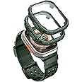 i-Blason for Apple Watch Ultra 2 Band/Ultra Band 49mm with 2 Pack Bumper Cases [Built-in Tempered Glass Screen Protector], Sports Adjustable TPU iWatch Band for Apple Watch Ultra 2/1 [49mm], DarkGreen