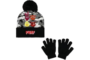 Five Nights at Freddy's Camo Characters Kids Pom Beanie & Gloves Set