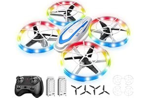 REDRIE Mini Drone for Kids and Beginners, RC Quadcopter Drone with Colorful Light, One Key Start, Altitude Hold, Headless Mode, 3D Flips, Indoor RC Helicopter Toy for Boys and Girls