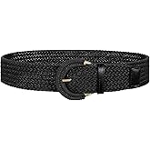 Women Wide Woven Belt for Dresses Fashion Rattan Braided Waist Belt Straw Raffia Boho Belt for Jeans