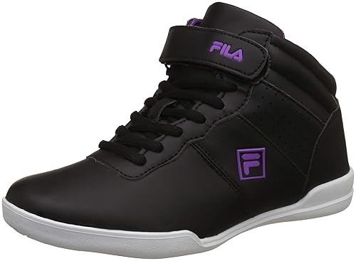 black and purple fila shoes