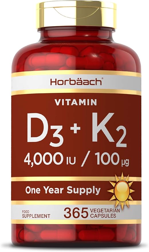 Vitamin D3 4000IU + K2 MK7 100ug 365 Capsules High Strength Immune