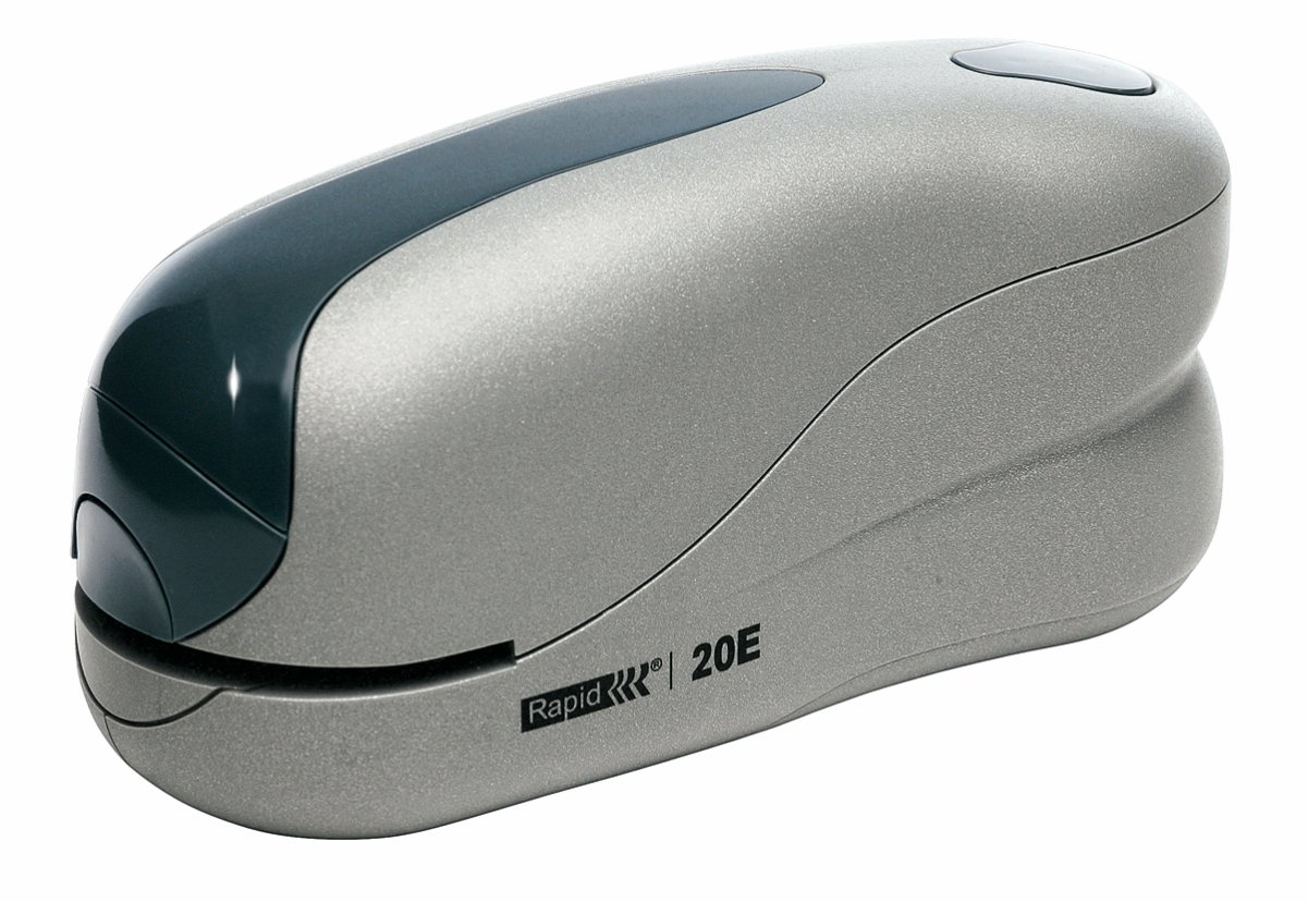 Rapid 20E Economy Electric Stapler with Batteries and Staples Grey