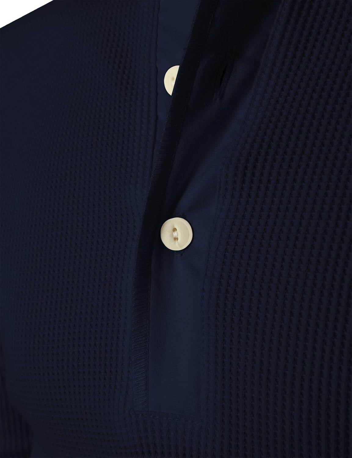 H2H Mens Casual Slim Fit Henley Long Sleeve T Shirts of Waffle Cotton: Clothing