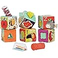 B. toys by Battat ABC Block Party Baby Blocks – Soft Fabric Building Blocks for Toddlers – Educational Alphabet Blocks with 6