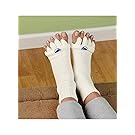 Happy Feet Women's7-9/Men's5-7 Original Foot Alignment Socks, WHITE, MEDIUM