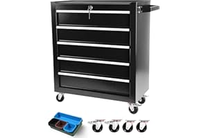 BOUPOWER Tool Chest, 5 Drawers Rolling Tool Chest with Wheels, Portable Rolling Tool Box on Wheels, Tool Chest Organizer for Garage, Workshop, Home Crafts Use