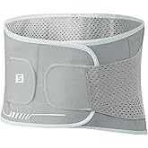 Lightweight Back Brace for Lower Back Pain Women Men, Lumbar Support Waist Support Brace for Women Lower Back Pain Relief Products, Hip Belt Waist Belt Sciatic Nerve Brace for Women Men (Gray, Large)